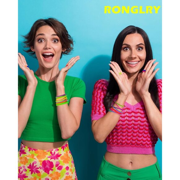 Glow-In-The-Dark 80s Jelly Bracelets - 30 Neon Colors to Light Up Any Event - Picture 4 of 8